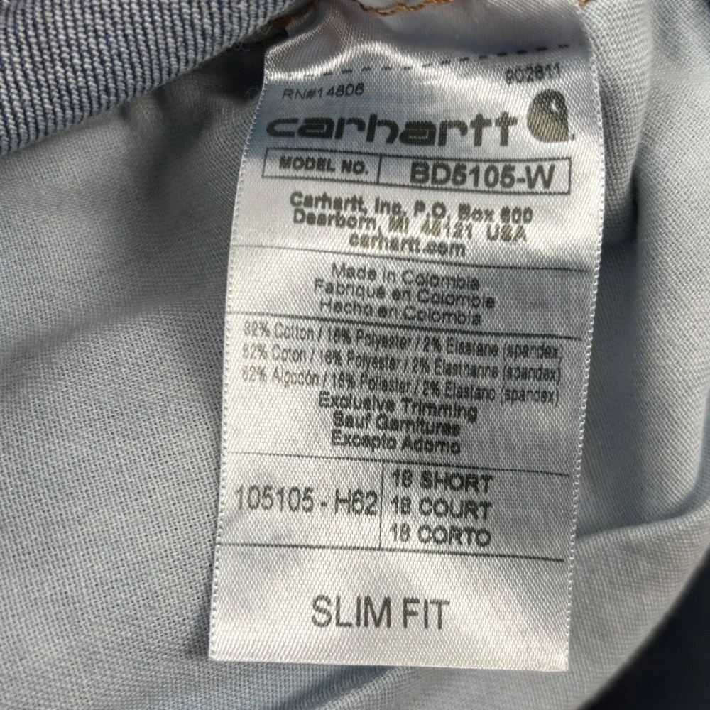 Carhartt‎ Women's Rugged Flex Slim Fit High-Rise Jeans Size 18 Short NWT